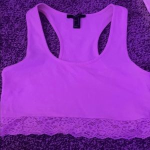 Pink Lace Sports Bra